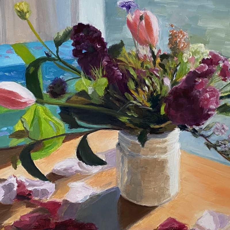 Bouquet with Blue Present